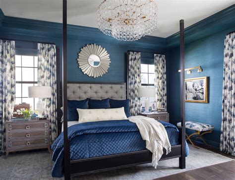 Navy And White Master Bedroom