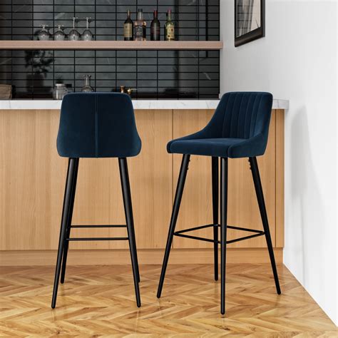 Navy Bar Stools Set Of 2