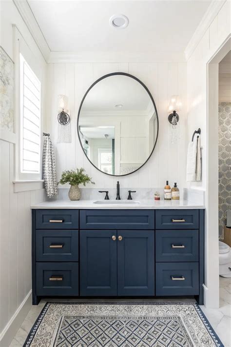 Navy Bathroom Designs