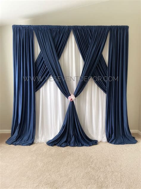 Navy Blue Backdrop Ideas