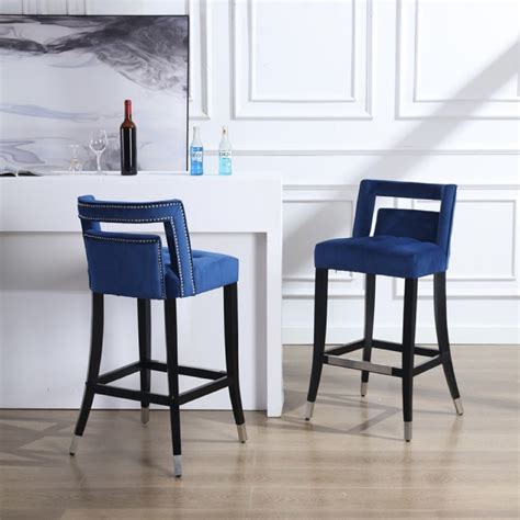 Navy Blue Bar Height Stools