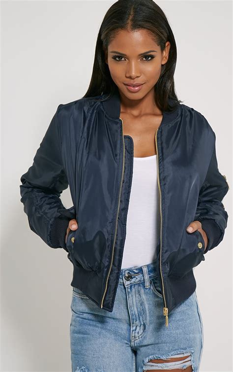 Navy Blue Bomber Jacket