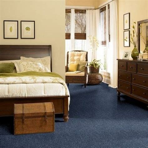 Navy Blue Carpet Bedroom
