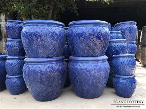 Navy Blue Ceramic Pots