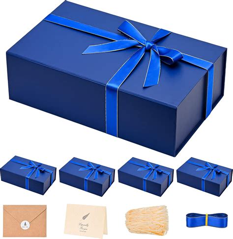 Navy Blue Gift Boxes With Lids