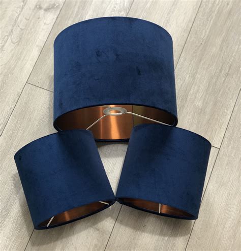 Navy blue lamp shade