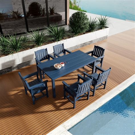 Navy Blue Patio Dining Set