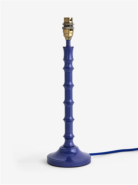 Navy Blue Table Lamp with Square Base
