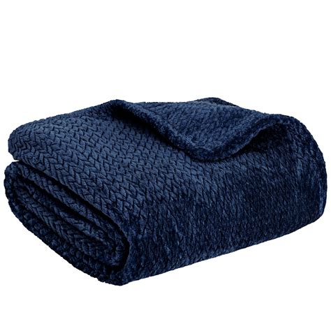 Navy Fleece Blanket Blue