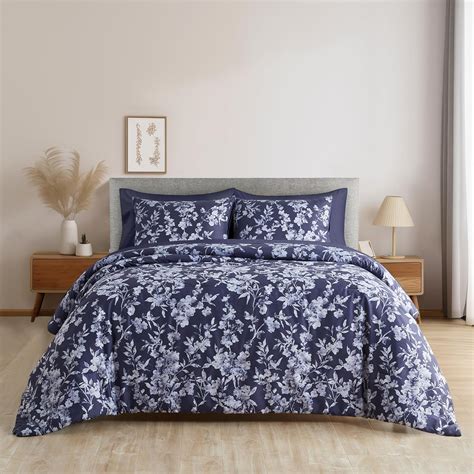 Navy Floral Bedding King Size