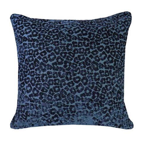 Navy Leopard Throw Pillow