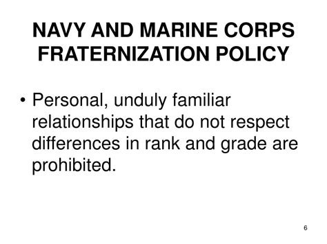 Navy Policy On Fraternization