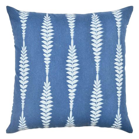 Navy Print Throw Pillow