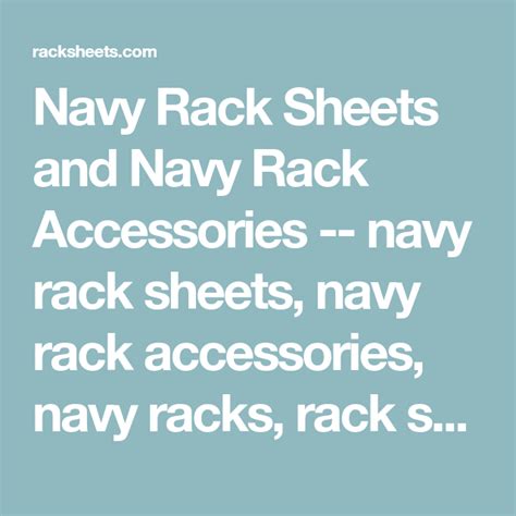 Navy Rack Ideas