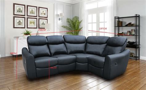 Navy Recliner Corner Sofa