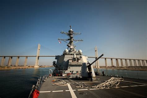 navy ship shoots down missiles