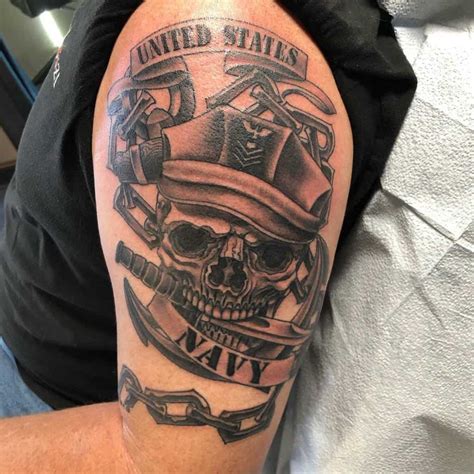 Navy Shoulder Tattoo