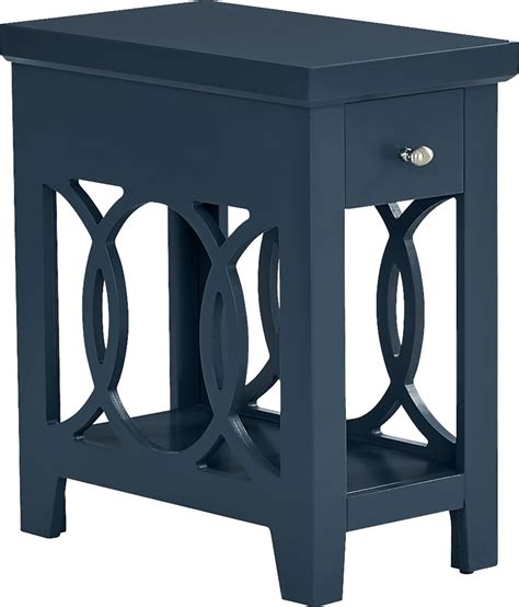 Navy Side Table With Storage