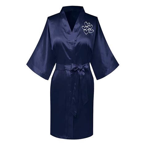 Navy Silk Robes