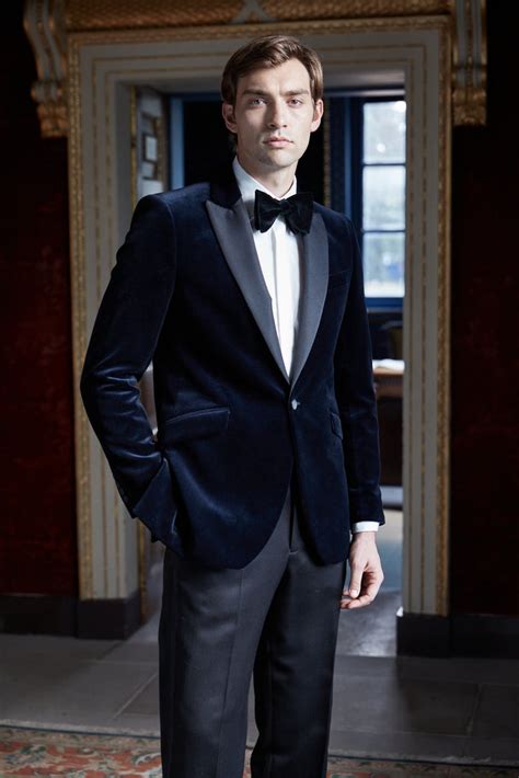 navy velvet dinner jacket