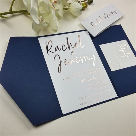Navy Wedding Invitations Diy
