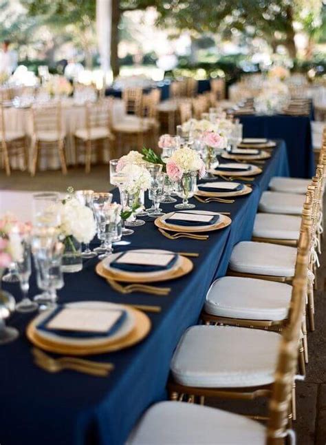 Navy Wedding Welcome Table