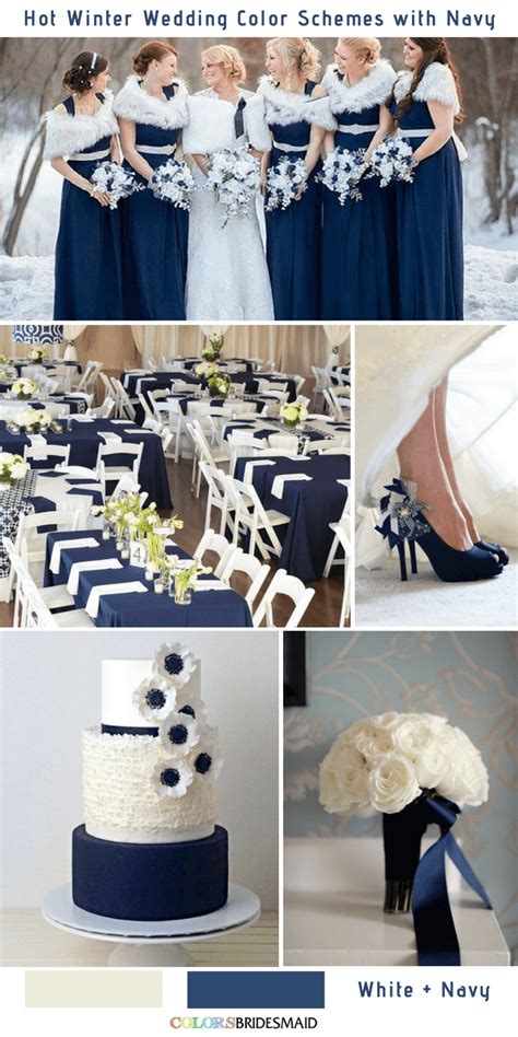 Navy Winter Wedding Decor