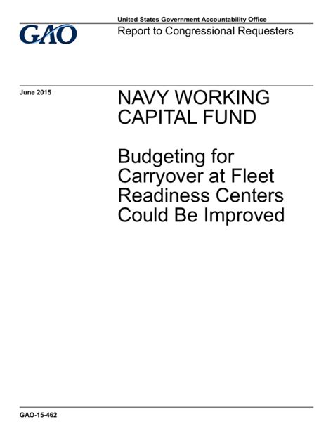 navy working capital fund service cost center