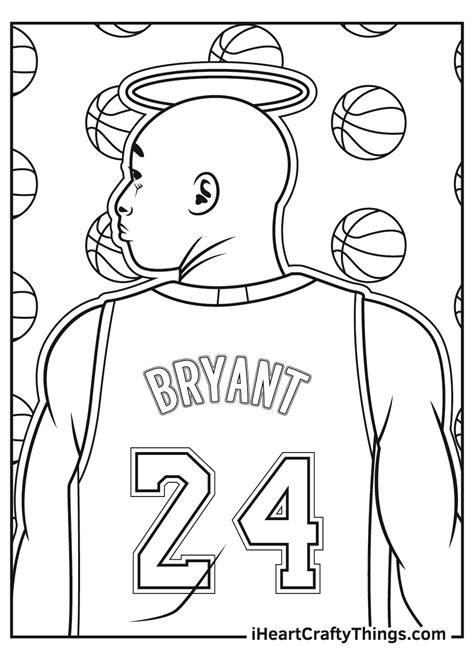Kobe Bryant Nba Sport Coloring Pages Printable