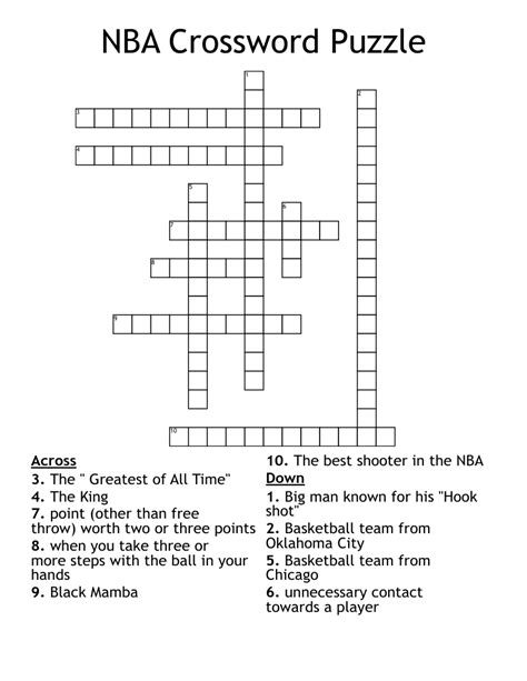 nba scores for short crossword clue