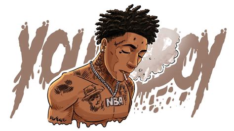 nba youngboy drawing outline