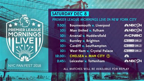 nbc sports epl tv schedule