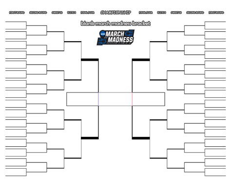Ncaa Basketball Printable Blank Bracket