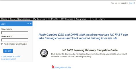 ncfast learning gateway login