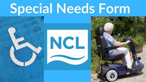 How To Complete The NCL Special Needs Form For A Mobility Cabin YouTube