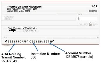 ncsecu credit union routing number
