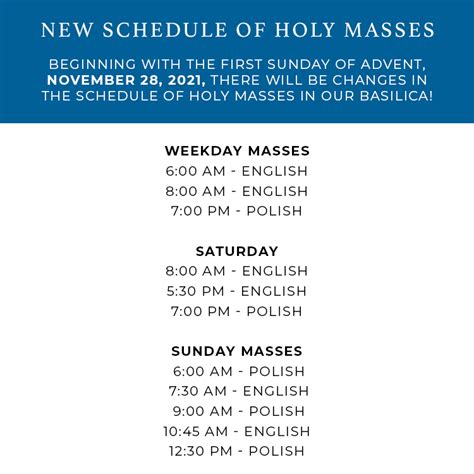 nd basilica mass schedule