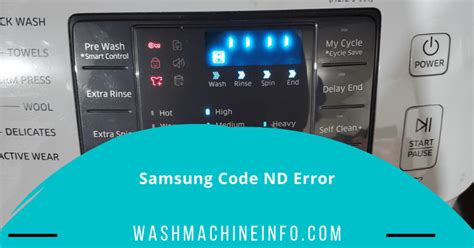 ND error on a Samsung washer