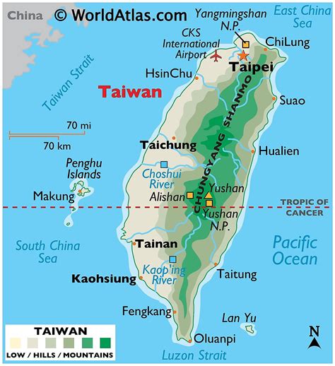 nearest country to taiwan