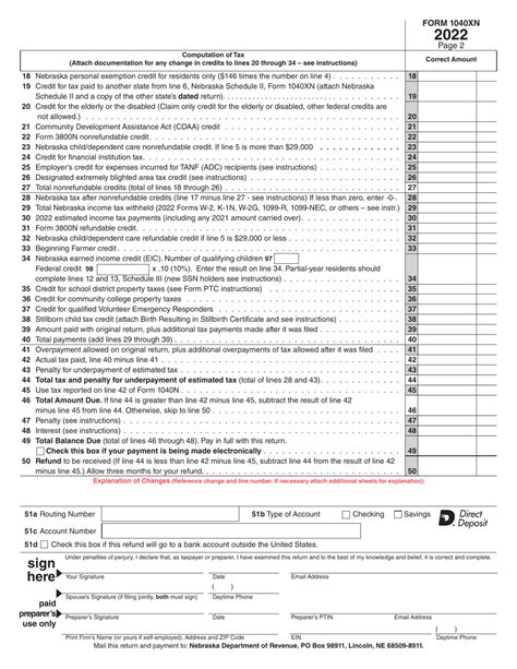 nebraska form 1040xn 2022