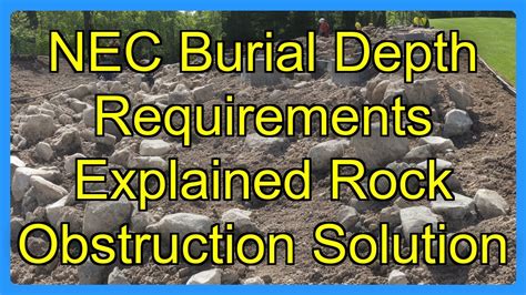 Nec Code For Conduit Burial Depth