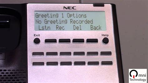 nec sl1100 phone system voicemail setup
