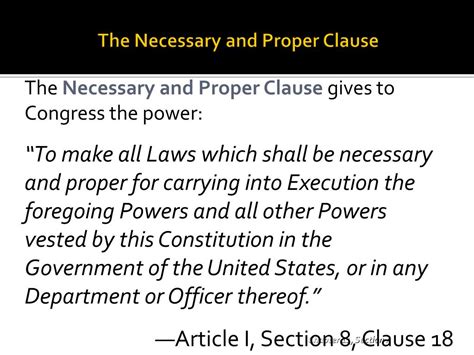 necessary and proper clause us constitution