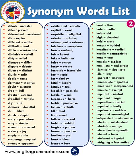 necessary synonyms dictionary