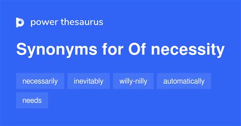necessity synonym thesaurus