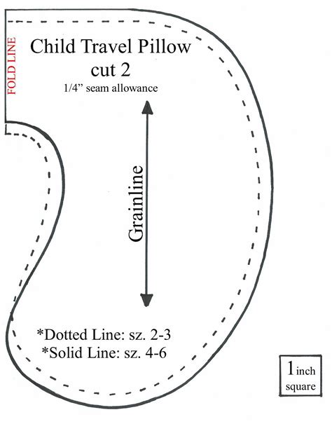 neck pillow pattern template