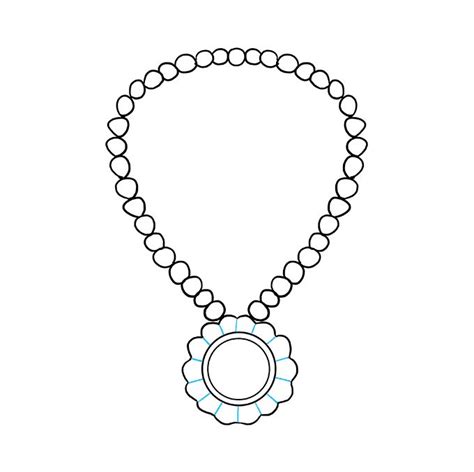 Necklace Drawing Sketch Simple