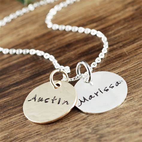 necklace with names of children