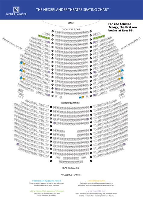 nederlander theatre seating chart