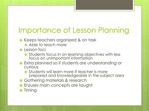 need of lesson plan slideshare
